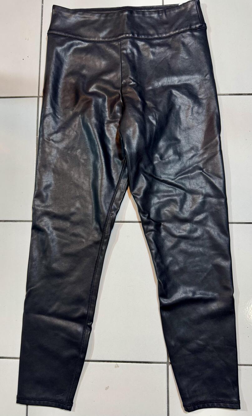 Abercrombie & Fitch Leggings Womens Medium Black High Rise Faux Leather Ankle